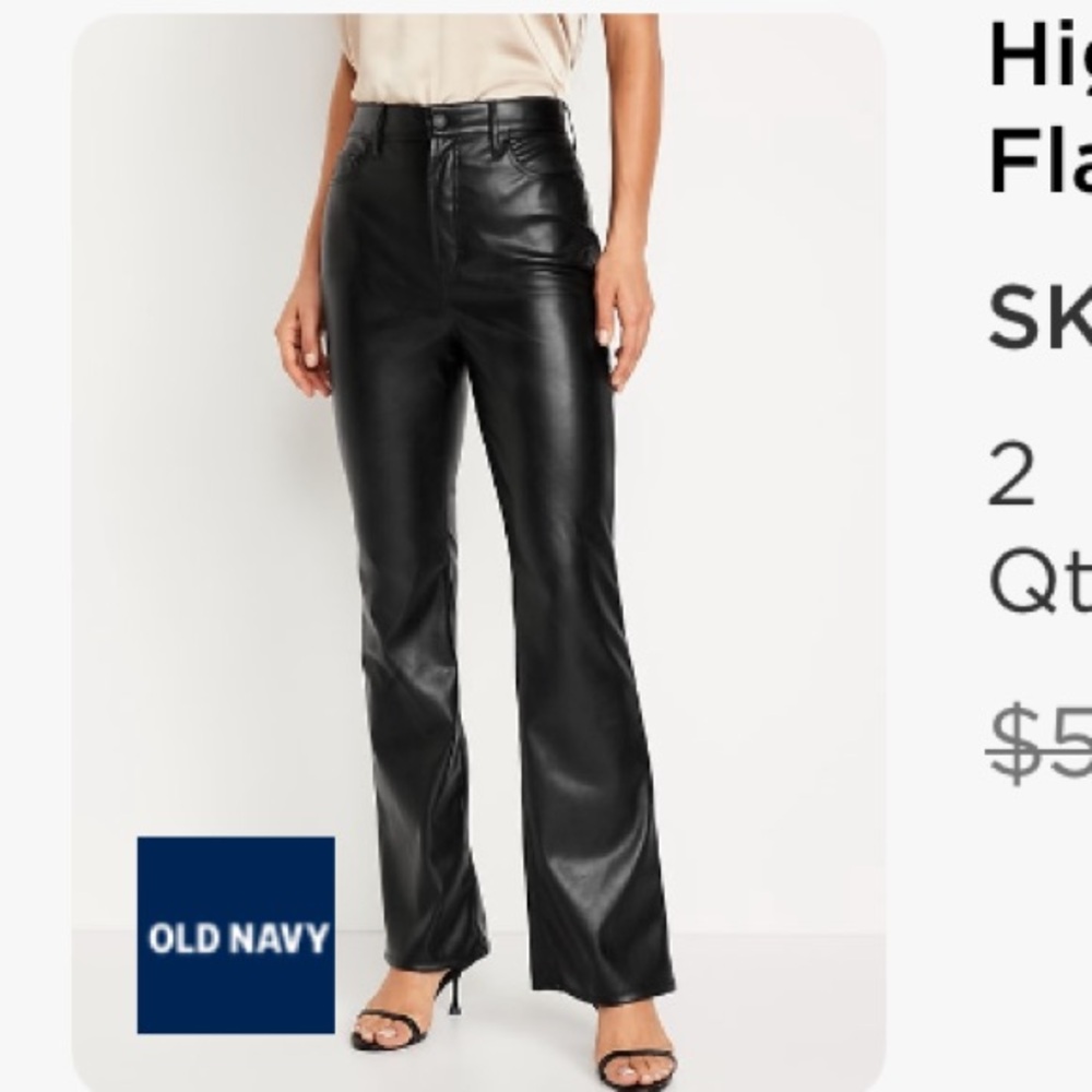 Old navy faux leather pant